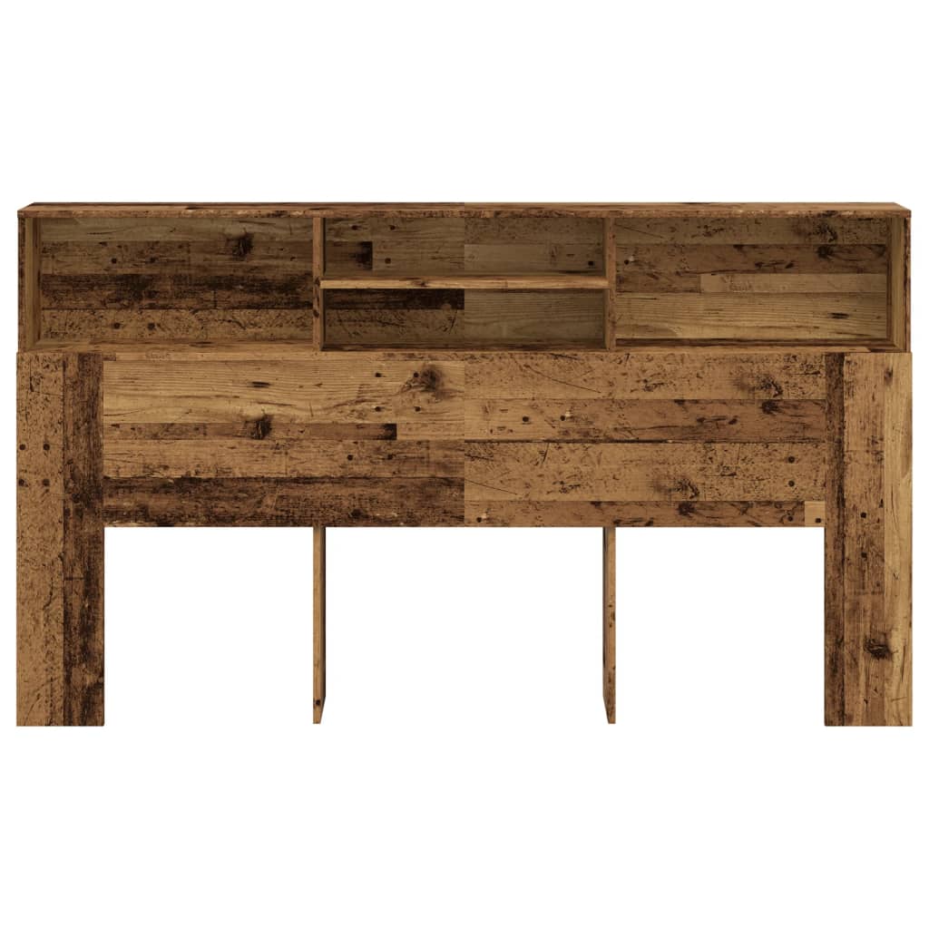 Hoofdbordkast 180x19x103,5 cm bewerkt hout oud houtkleurig is nu te koop bij PeponiXL, paradijselijk wonen!