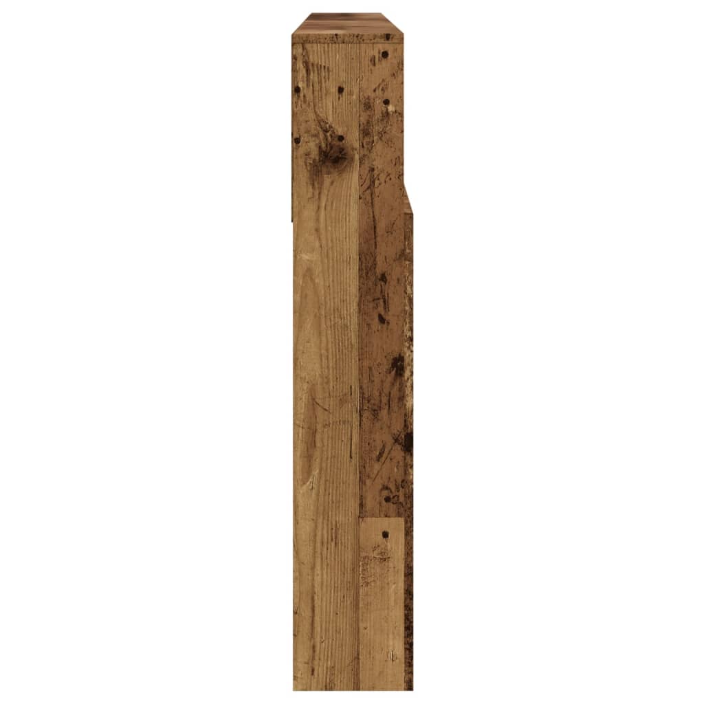Hoofdbordkast 200x19x103,5 cm bewerkt hout oud houtkleurig is nu te koop bij PeponiXL, paradijselijk wonen!
