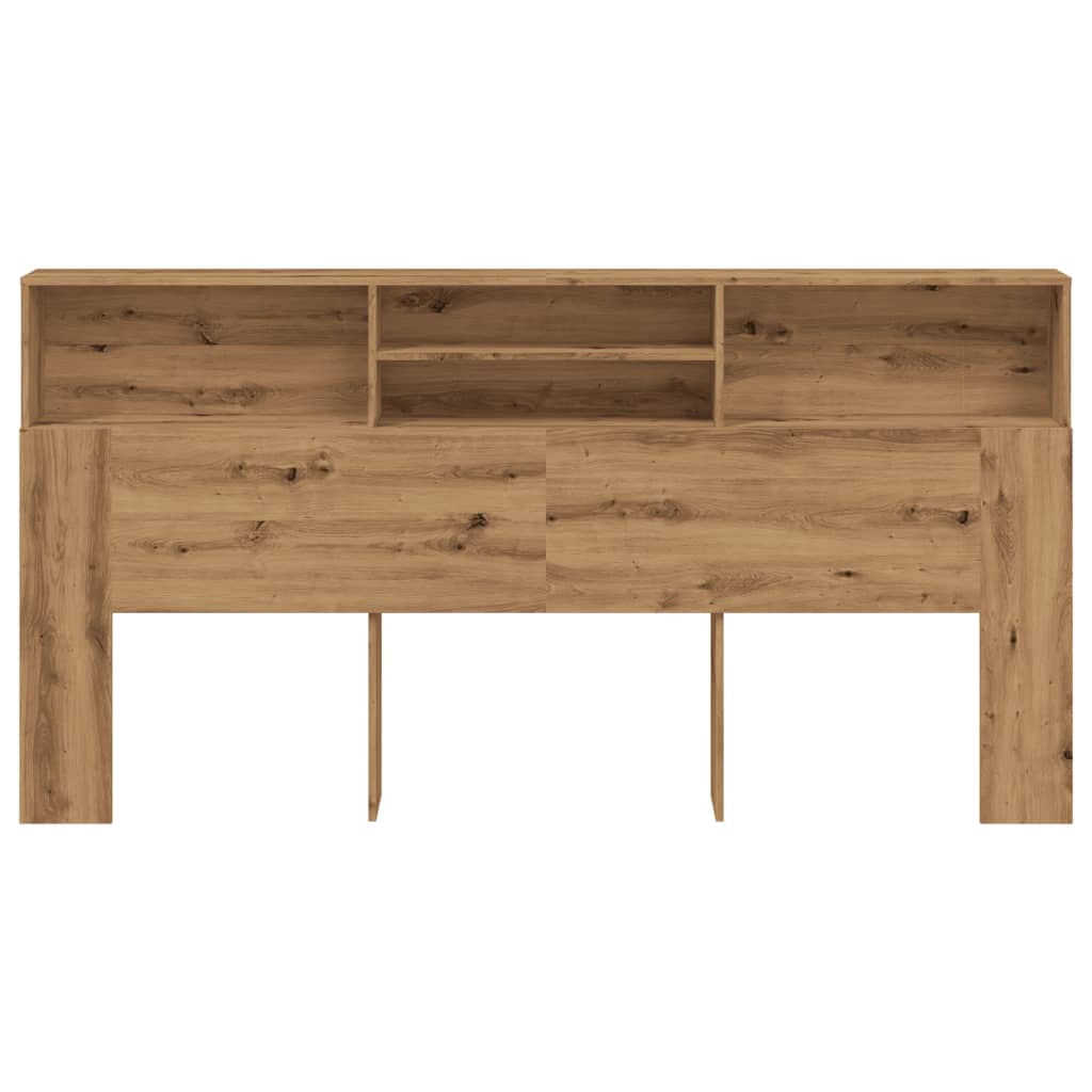 Hoofdbordkast 200x19x103,5 cm bewerkt hout artisanaal eiken is nu te koop bij PeponiXL, paradijselijk wonen!