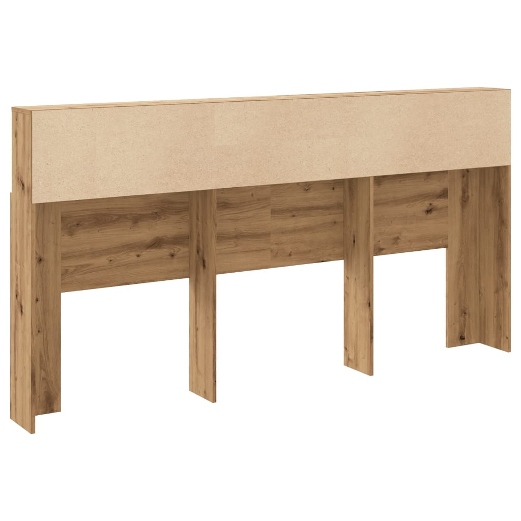 Hoofdbordkast 200x19x103,5 cm bewerkt hout artisanaal eiken is nu te koop bij PeponiXL, paradijselijk wonen!