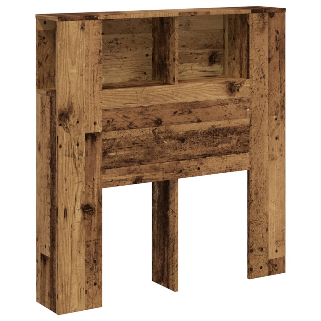 Hoofdbordkast 100x18,5x102,5 cm bewerkt hout oud houtkleurig is nu te koop bij PeponiXL, paradijselijk wonen!