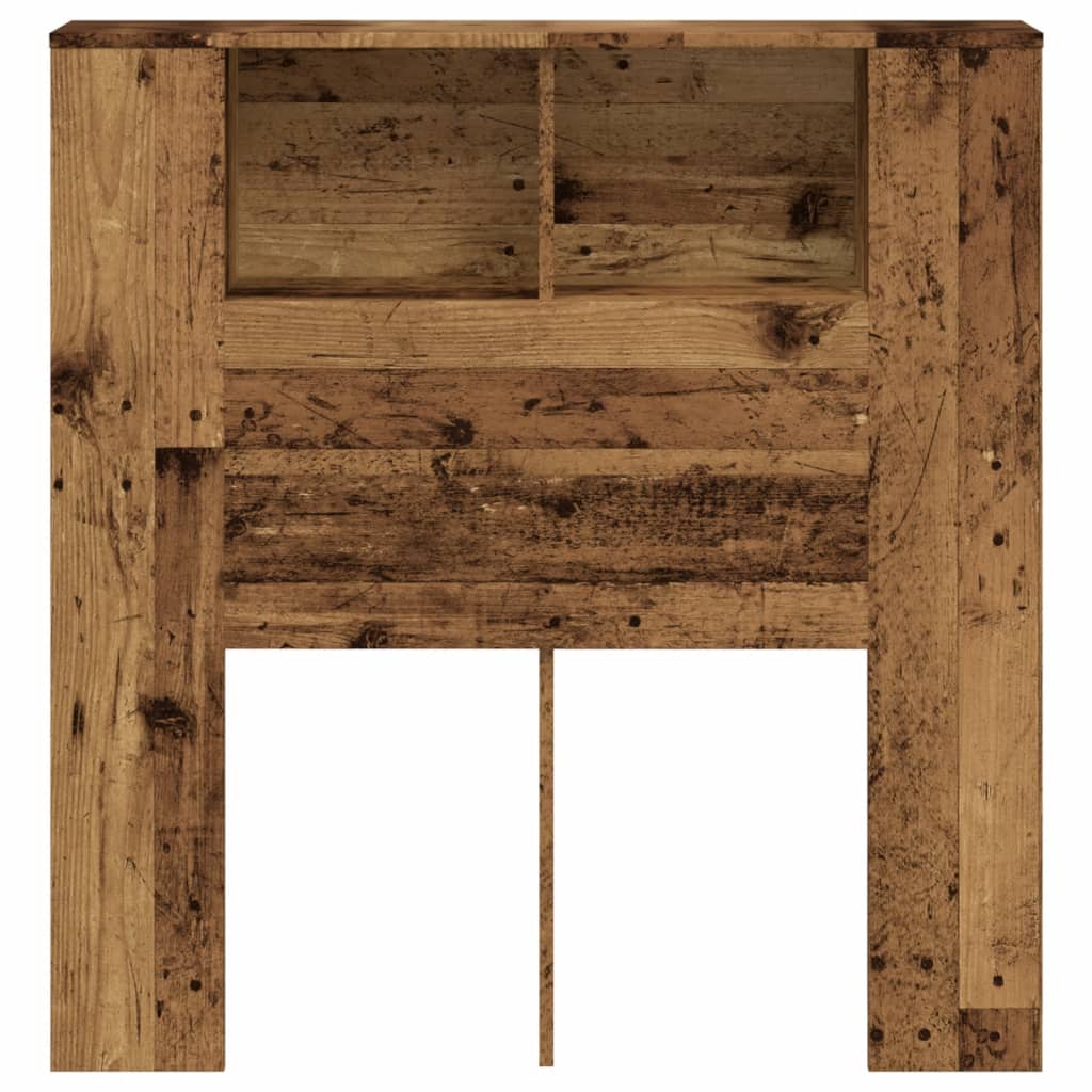 Hoofdbordkast 100x18,5x102,5 cm bewerkt hout oud houtkleurig is nu te koop bij PeponiXL, paradijselijk wonen!