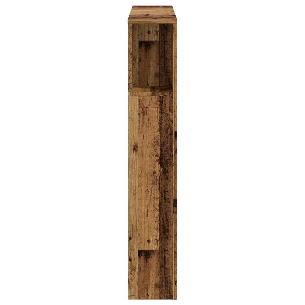 Hoofdbordkast 100x18,5x102,5 cm bewerkt hout oud houtkleurig is nu te koop bij PeponiXL, paradijselijk wonen!