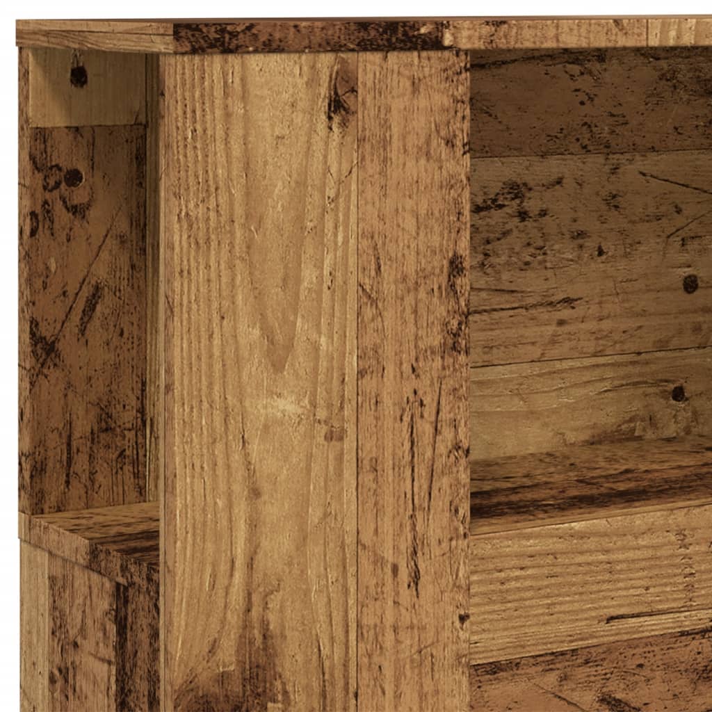 Hoofdbordkast 100x18,5x102,5 cm bewerkt hout oud houtkleurig is nu te koop bij PeponiXL, paradijselijk wonen!