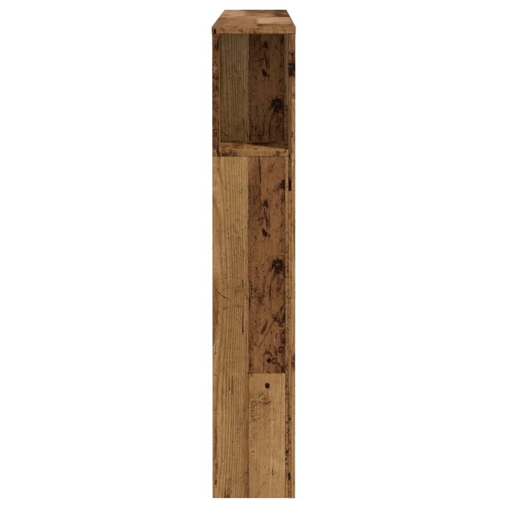 Hoofdbordkast 120x19x104,5 cm bewerkt hout oud houtkleurig is nu te koop bij PeponiXL, paradijselijk wonen!