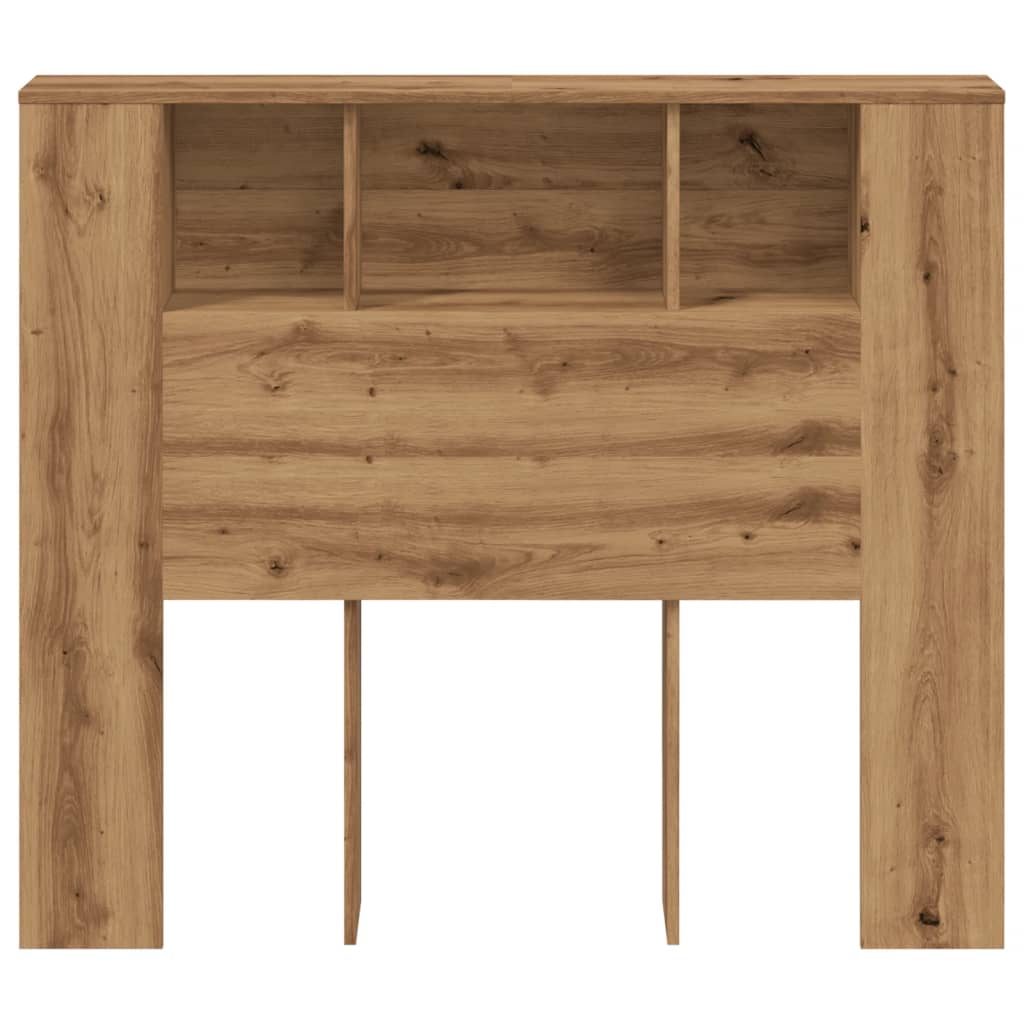 Hoofdbordkast 120x19x104,5cm bewerkt hout artisanaal eikenkleur is nu te koop bij PeponiXL, paradijselijk wonen!