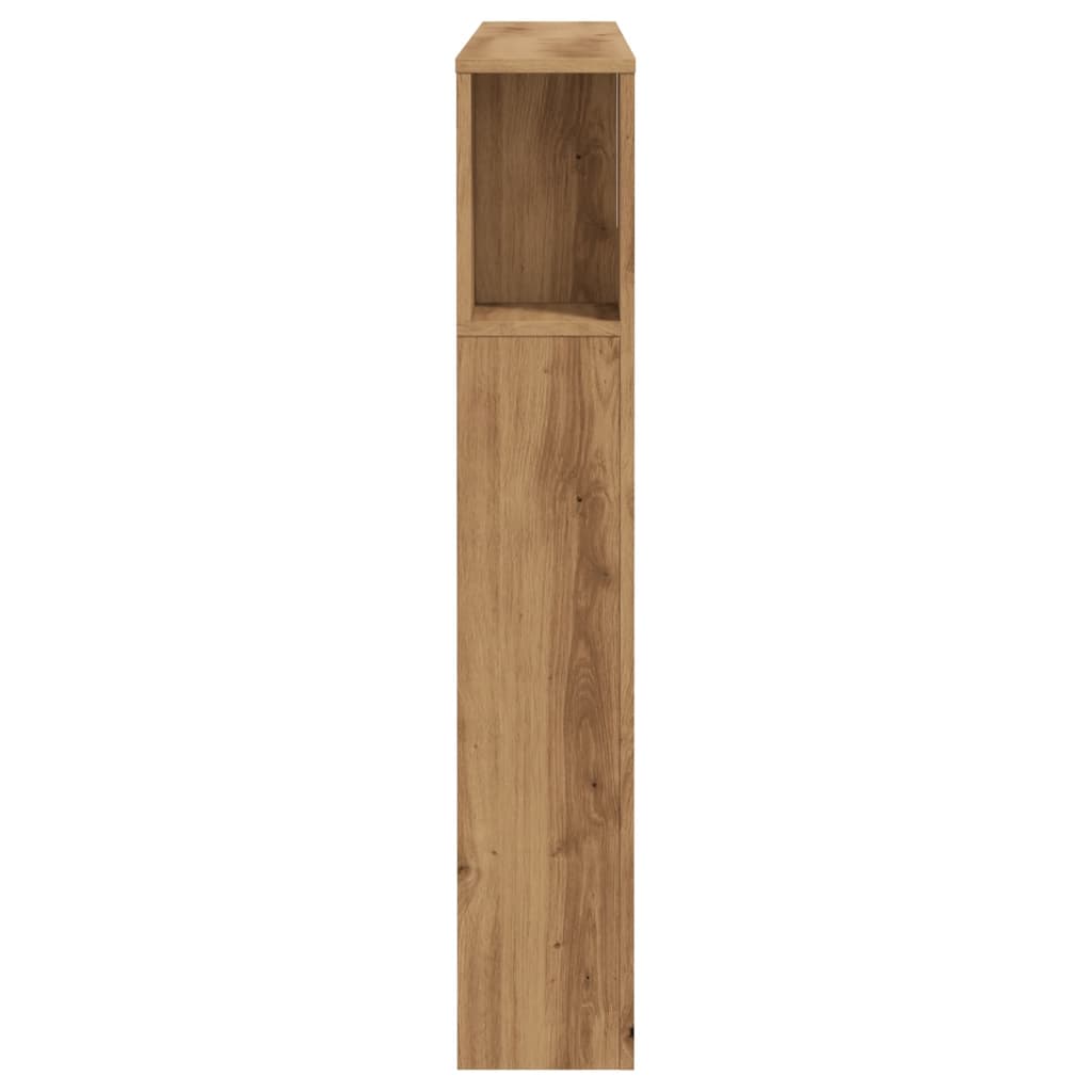 Hoofdbordkast 120x19x104,5cm bewerkt hout artisanaal eikenkleur is nu te koop bij PeponiXL, paradijselijk wonen!