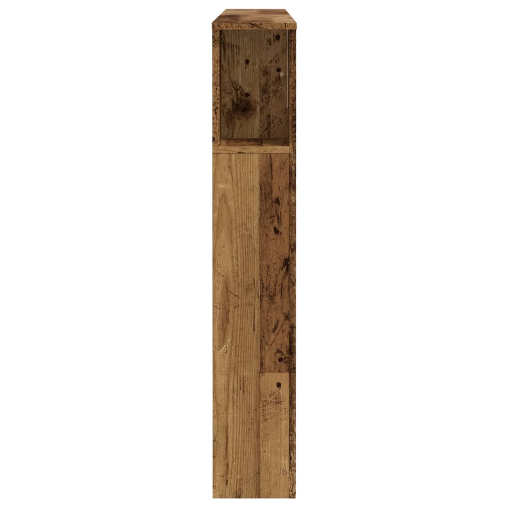 Hoofdbordkast 140x18,5x102,5 cm bewerkt hout oud houtkleurig is nu te koop bij PeponiXL, paradijselijk wonen!