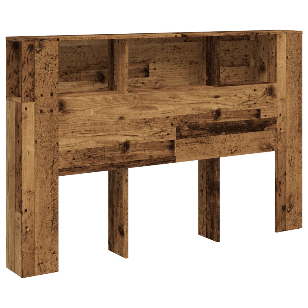 Hoofdbordkast 160x18,5x103,5 cm bewerkt hout oud houtkleurig is nu te koop bij PeponiXL, paradijselijk wonen!