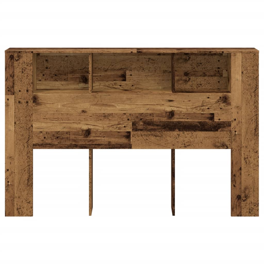 Hoofdbordkast 160x18,5x103,5 cm bewerkt hout oud houtkleurig is nu te koop bij PeponiXL, paradijselijk wonen!