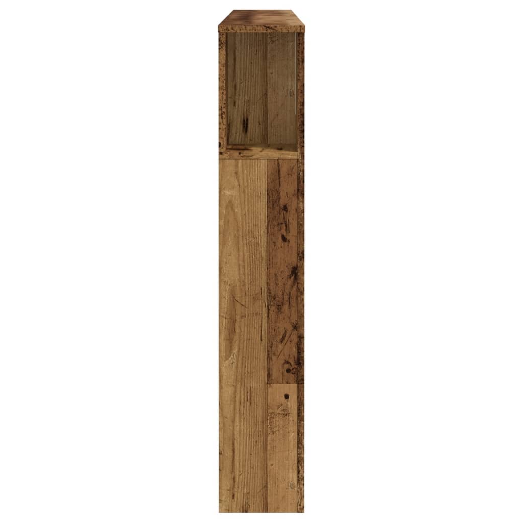 Hoofdbordkast 160x18,5x103,5 cm bewerkt hout oud houtkleurig is nu te koop bij PeponiXL, paradijselijk wonen!