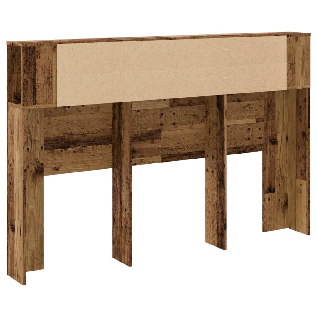 Hoofdbordkast 160x18,5x103,5 cm bewerkt hout oud houtkleurig is nu te koop bij PeponiXL, paradijselijk wonen!