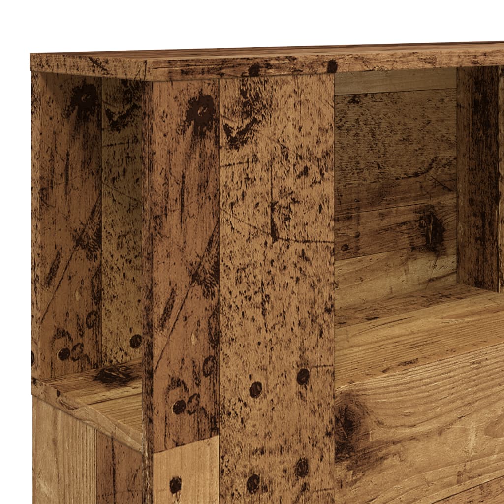 Hoofdbordkast 160x18,5x103,5 cm bewerkt hout oud houtkleurig is nu te koop bij PeponiXL, paradijselijk wonen!