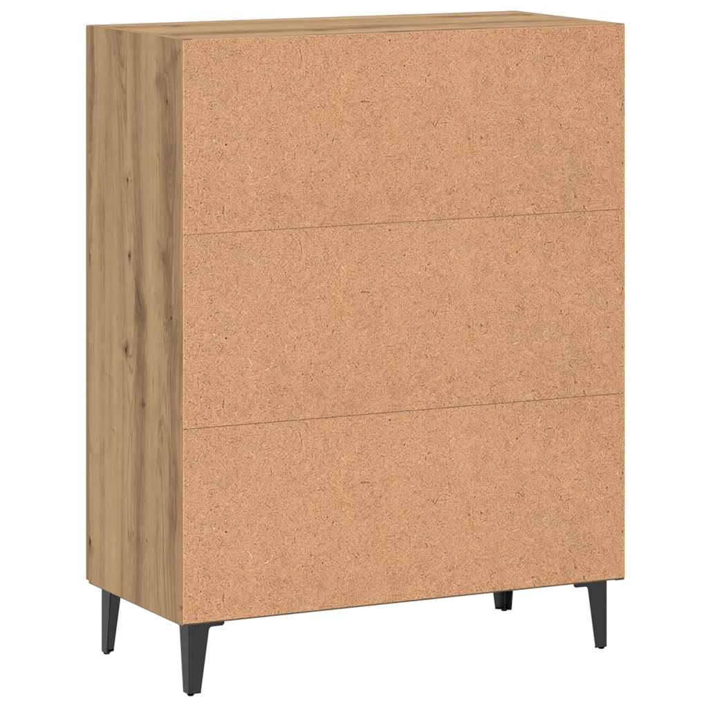 Dressoir 70x34x90 cm bewerkt hout artisanaal eikenkleur is nu te koop bij PeponiXL, paradijselijk wonen!