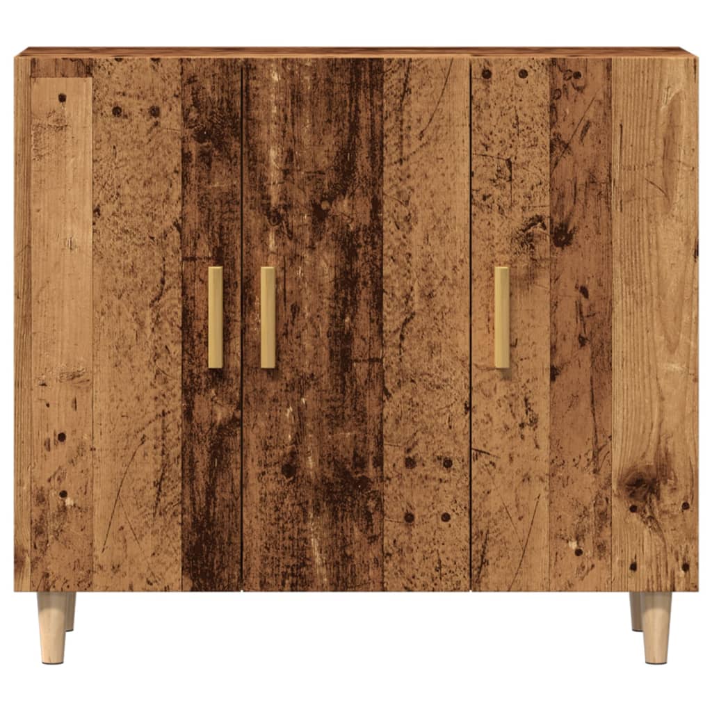 Dressoir 90x34x80 cm bewerkt hout oud houtkleurig is nu te koop bij PeponiXL, paradijselijk wonen!