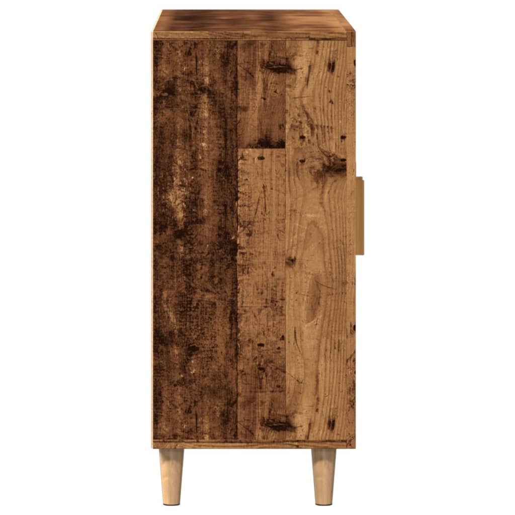 Dressoir 90x34x80 cm bewerkt hout oud houtkleurig is nu te koop bij PeponiXL, paradijselijk wonen!