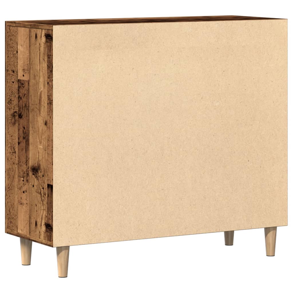 Dressoir 90x34x80 cm bewerkt hout oud houtkleurig is nu te koop bij PeponiXL, paradijselijk wonen!
