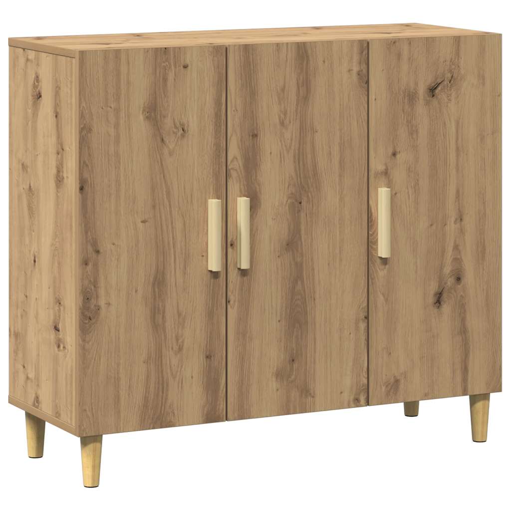 Dressoir 90x34x80 cm bewerkt hout artisanaal eikenkleur is nu te koop bij PeponiXL, paradijselijk wonen!