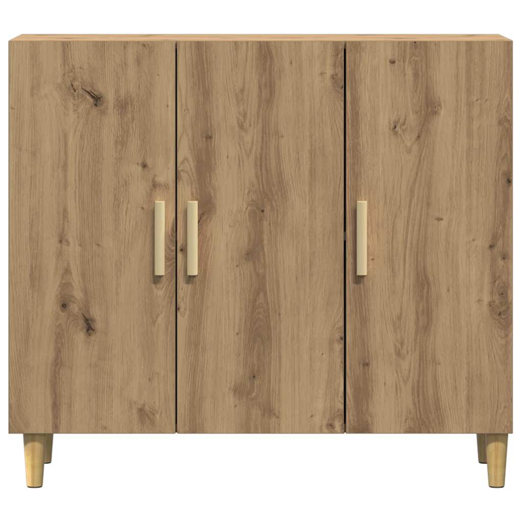 Dressoir 90x34x80 cm bewerkt hout artisanaal eikenkleur is nu te koop bij PeponiXL, paradijselijk wonen!