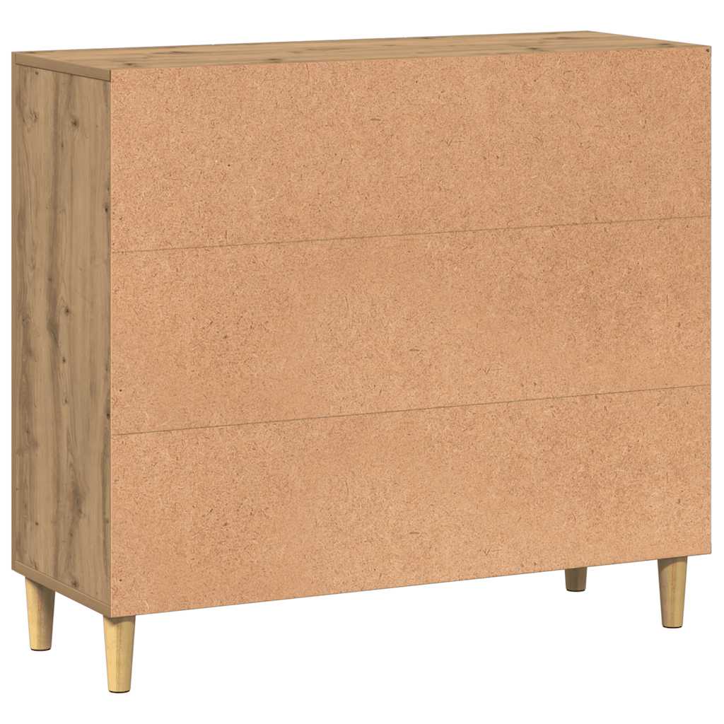 Dressoir 90x34x80 cm bewerkt hout artisanaal eikenkleur is nu te koop bij PeponiXL, paradijselijk wonen!