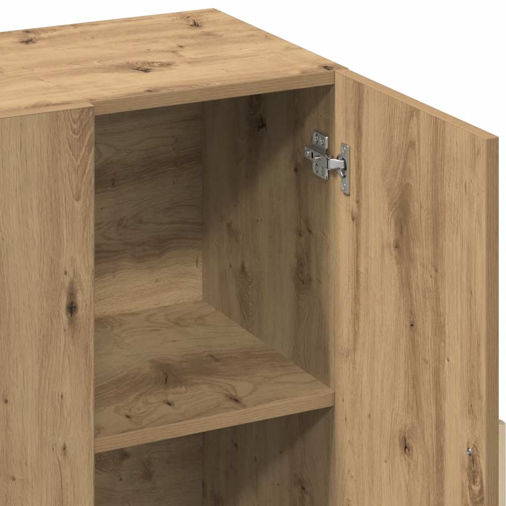 Dressoir 90x34x80 cm bewerkt hout artisanaal eikenkleur is nu te koop bij PeponiXL, paradijselijk wonen!