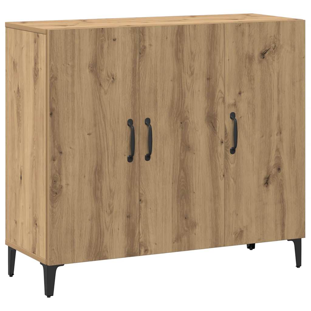 Dressoir 90x34x80 cm bewerkt hout artisanaal eikenkleur is nu te koop bij PeponiXL, paradijselijk wonen!