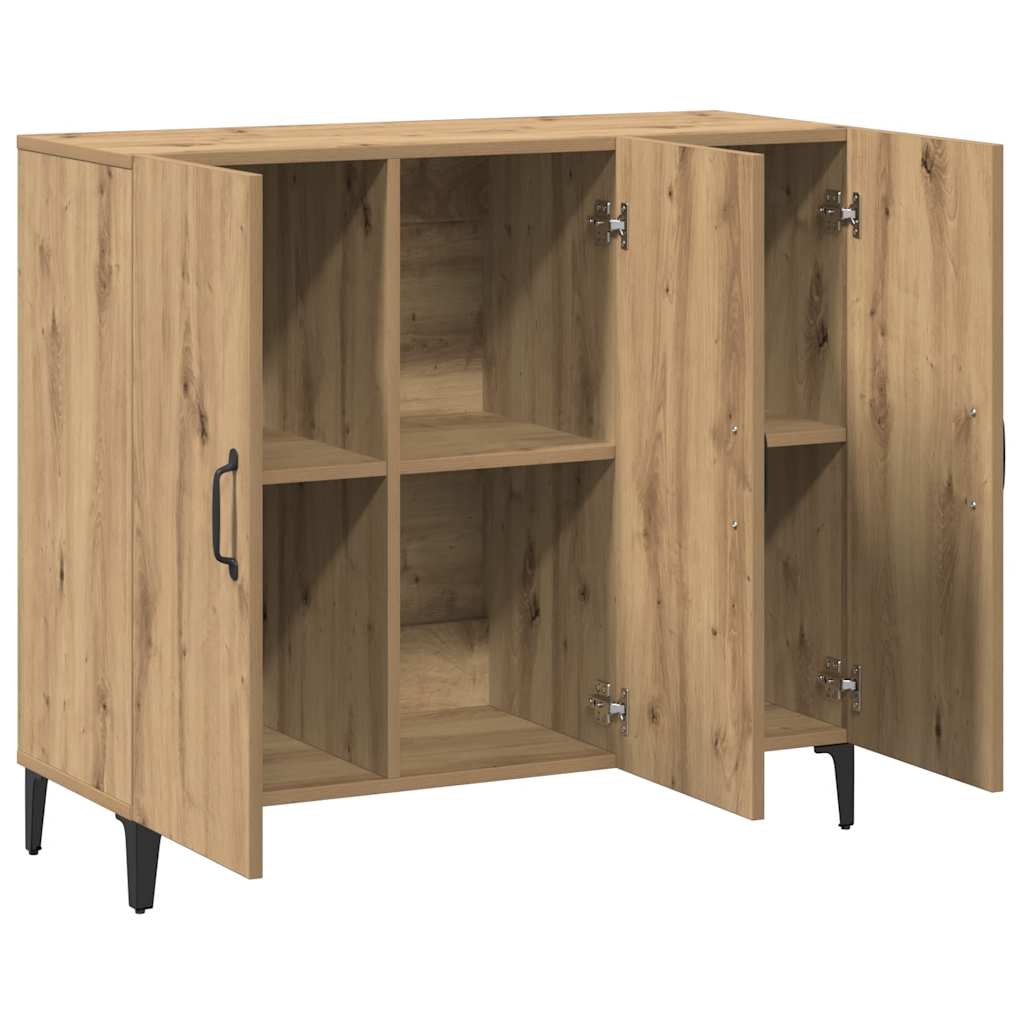 Dressoir 90x34x80 cm bewerkt hout artisanaal eikenkleur is nu te koop bij PeponiXL, paradijselijk wonen!