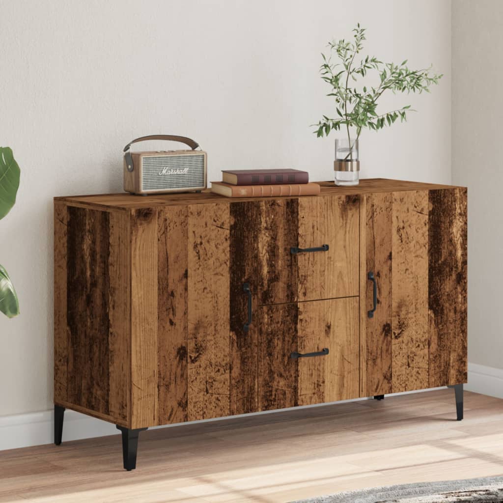 Dressoir 100x36x60 cm bewerkt hout oud houtkleurig is nu te koop bij PeponiXL, paradijselijk wonen!