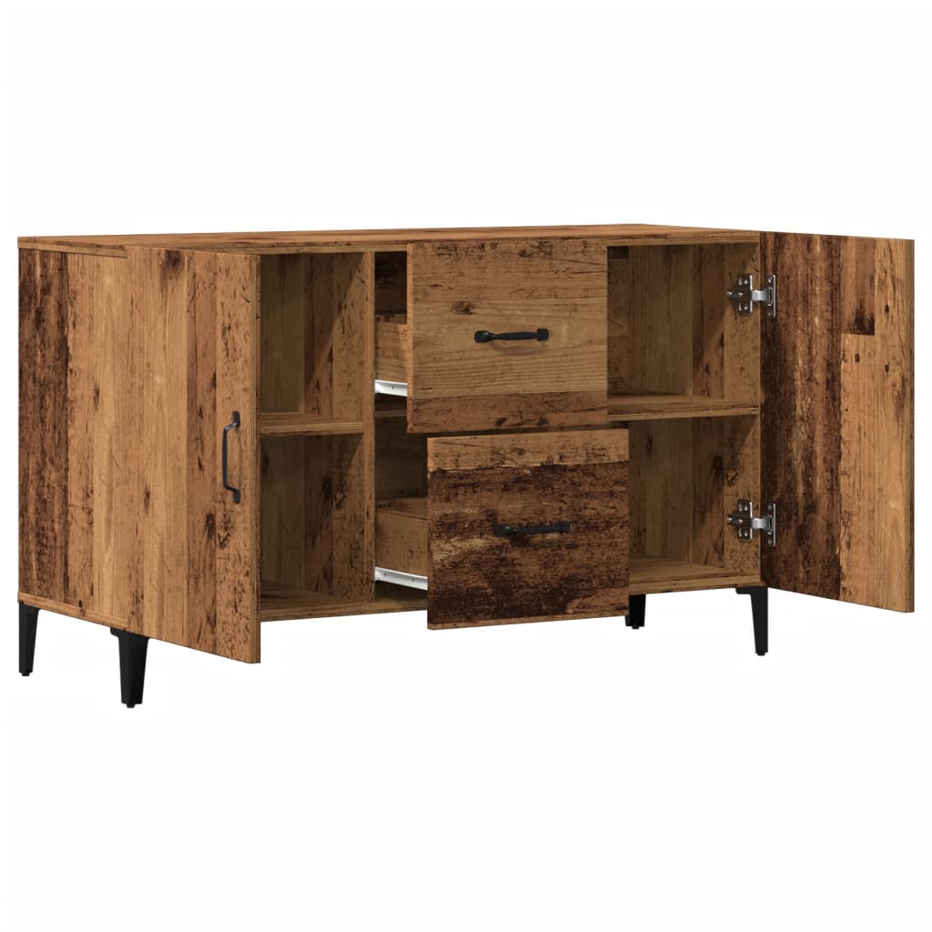 Dressoir 100x36x60 cm bewerkt hout oud houtkleurig is nu te koop bij PeponiXL, paradijselijk wonen!