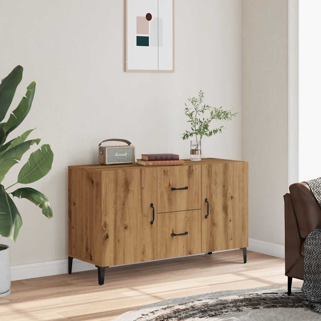 Dressoir 100x36x60 cm bewerkt hout artisanaal eikenkleurig is nu te koop bij PeponiXL, paradijselijk wonen!