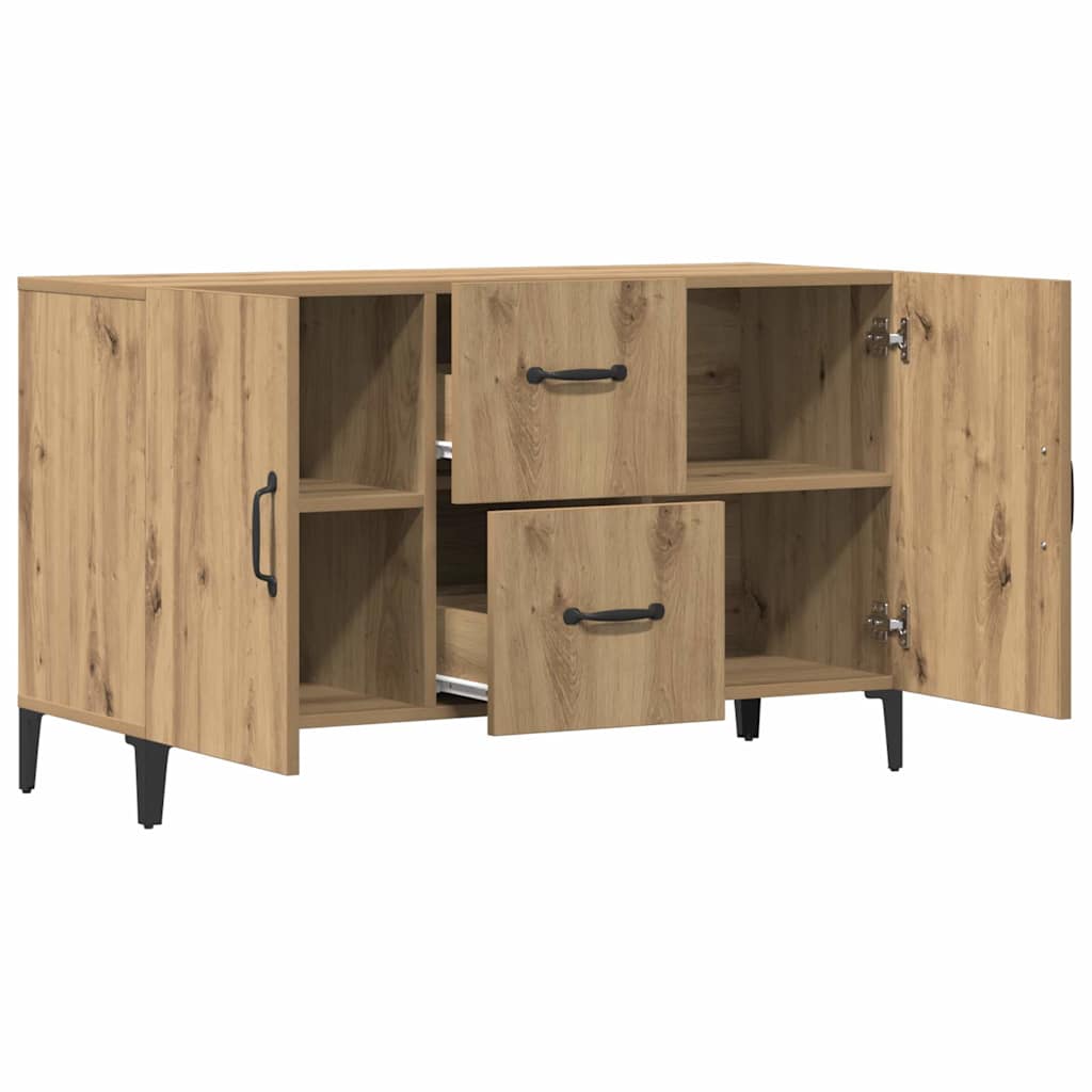 Dressoir 100x36x60 cm bewerkt hout artisanaal eikenkleurig is nu te koop bij PeponiXL, paradijselijk wonen!