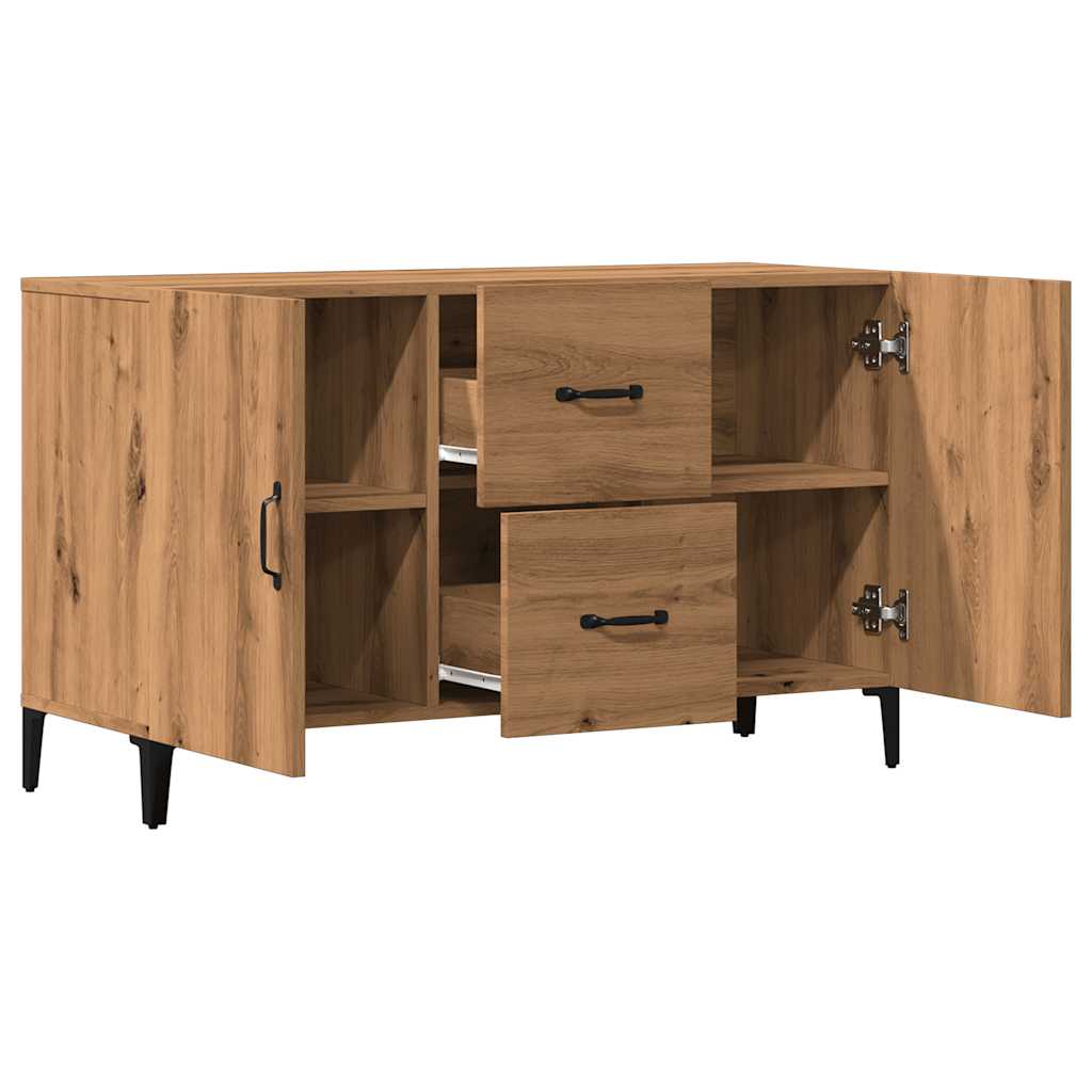 Dressoir 100x36x60 cm bewerkt hout artisanaal eikenkleurig is nu te koop bij PeponiXL, paradijselijk wonen!