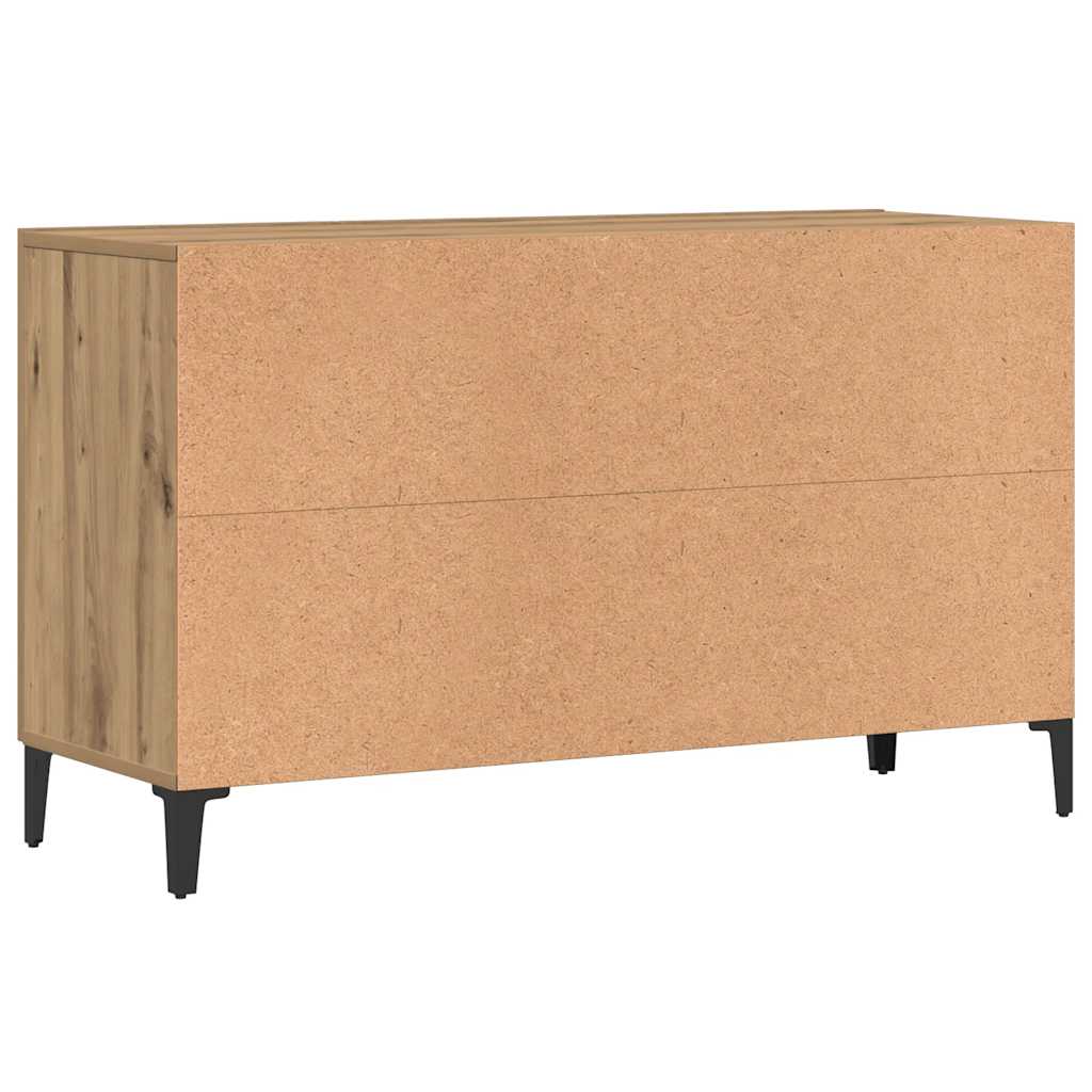 Dressoir 100x36x60 cm bewerkt hout artisanaal eikenkleurig is nu te koop bij PeponiXL, paradijselijk wonen!