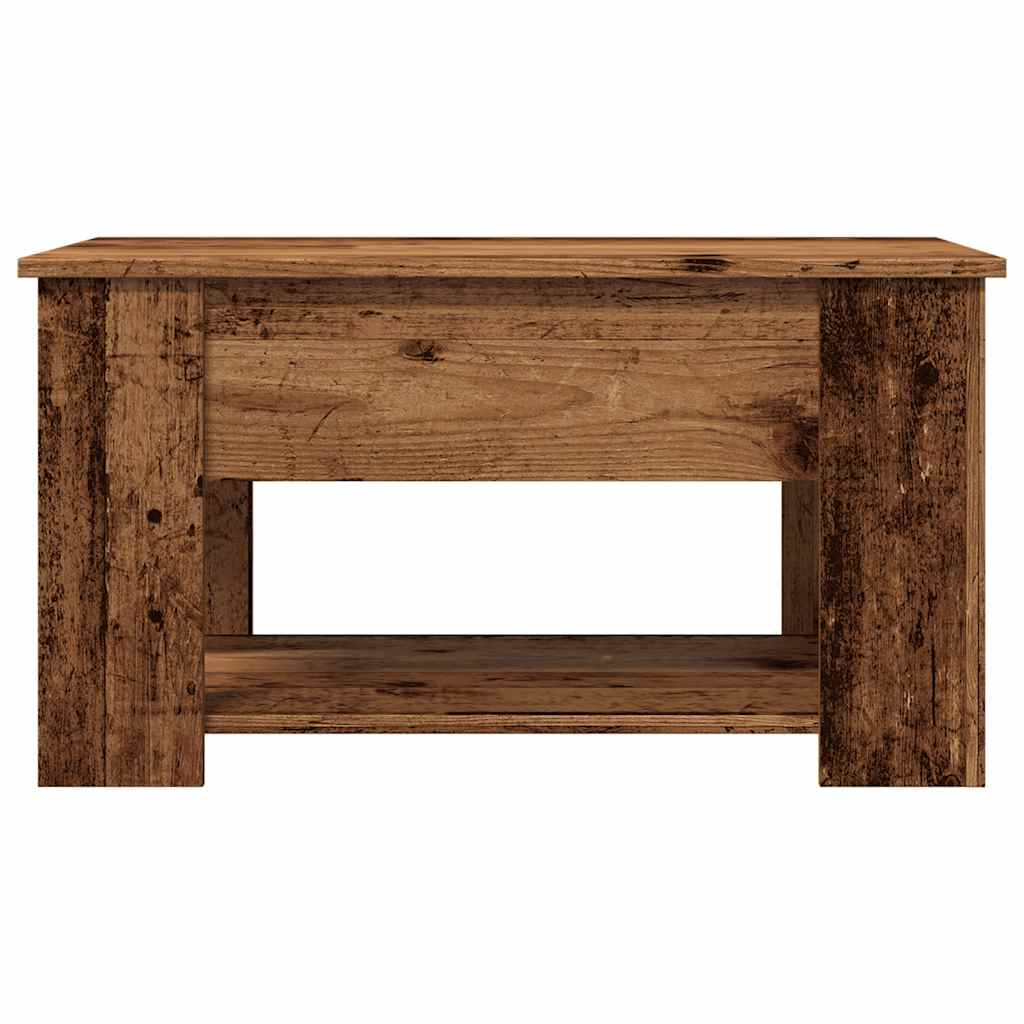 Salontafel 79x49x41 cm bewerkt hout oud houtkleurig is nu te koop bij PeponiXL, paradijselijk wonen!