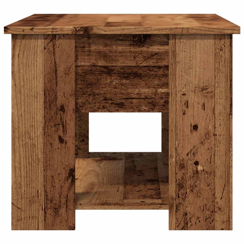 Salontafel 79x49x41 cm bewerkt hout oud houtkleurig is nu te koop bij PeponiXL, paradijselijk wonen!