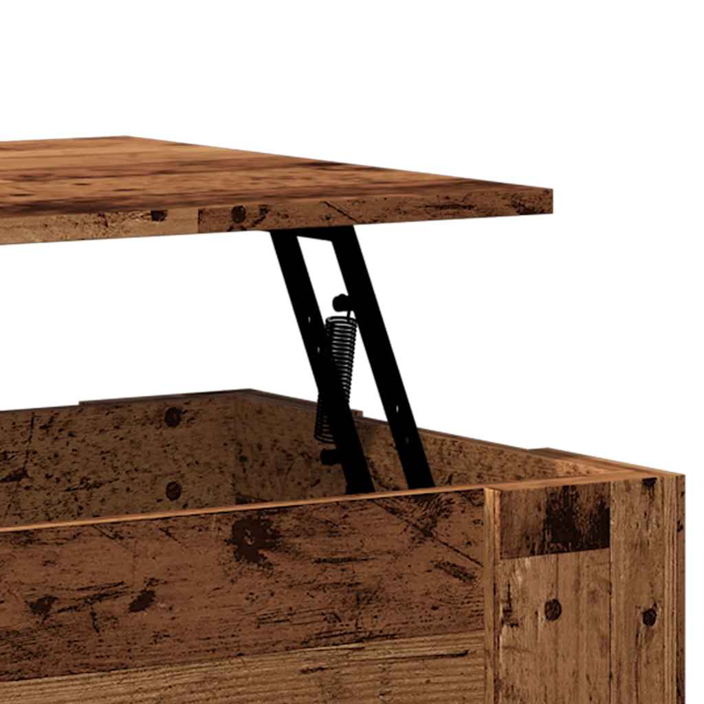 Salontafel 79x49x41 cm bewerkt hout oud houtkleurig is nu te koop bij PeponiXL, paradijselijk wonen!