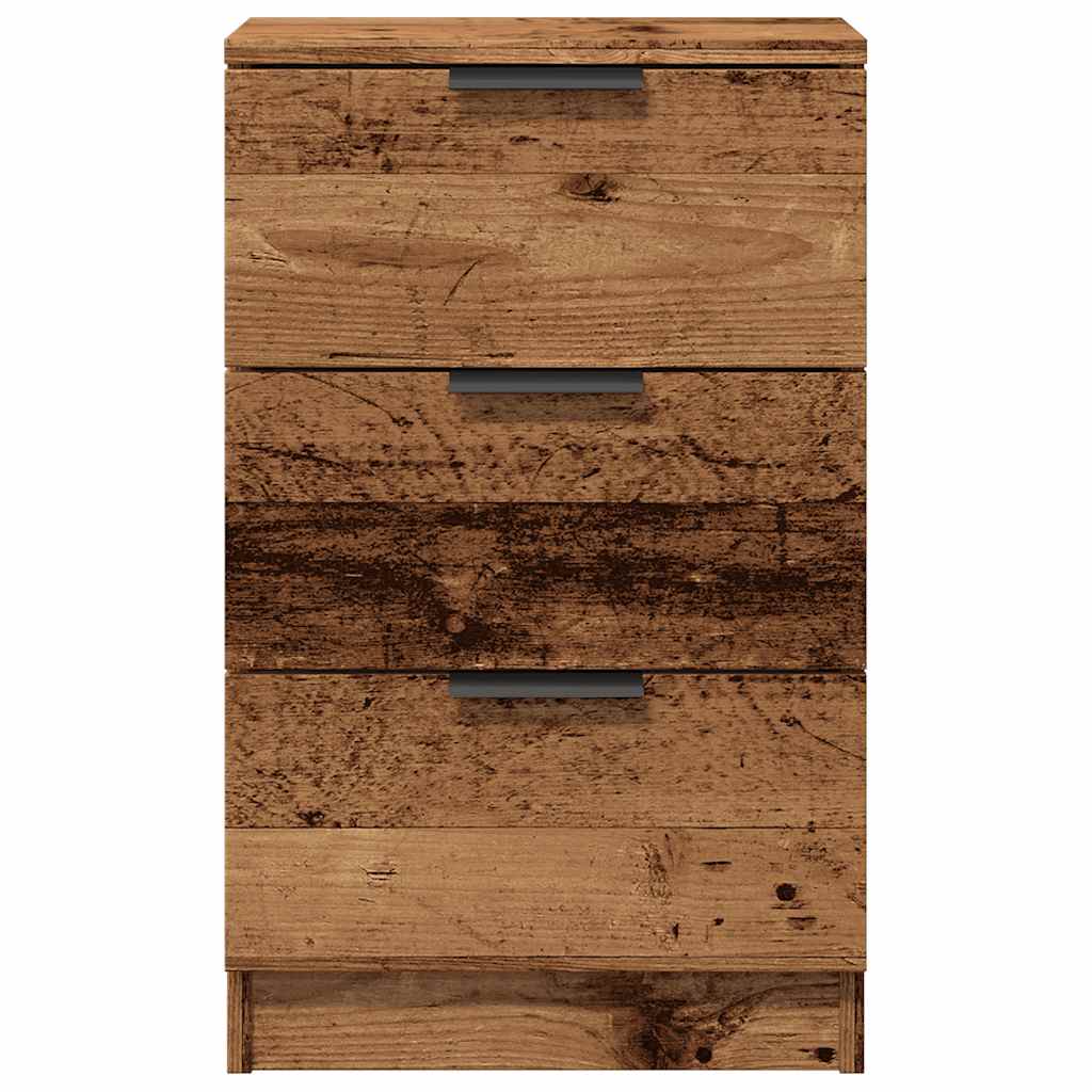 Nachtkastjes 2 st 40x36x65 cm bewerkt hout oud houtkleurig is nu te koop bij PeponiXL, paradijselijk wonen!