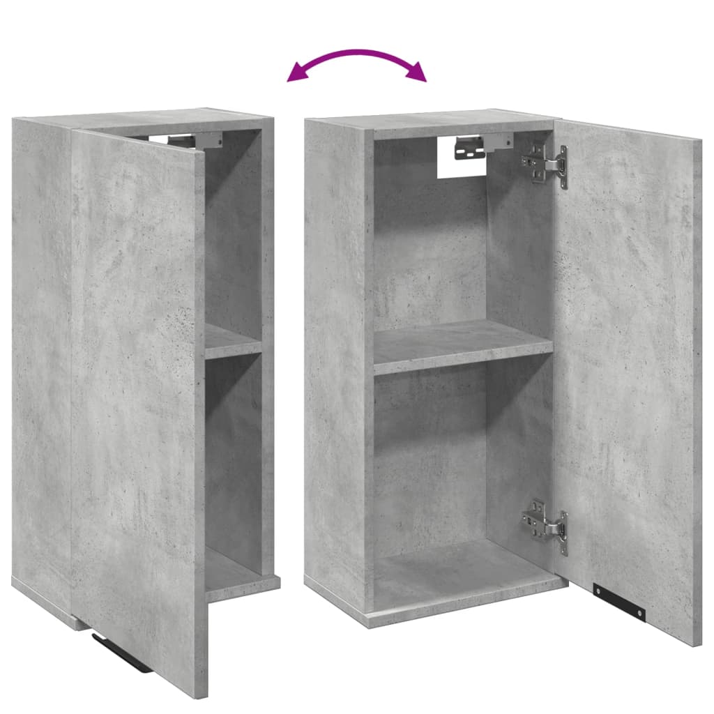 Badkamerkast wandgemonteerd 32x20x67 cm betongrijs is nu te koop bij PeponiXL, paradijselijk wonen!