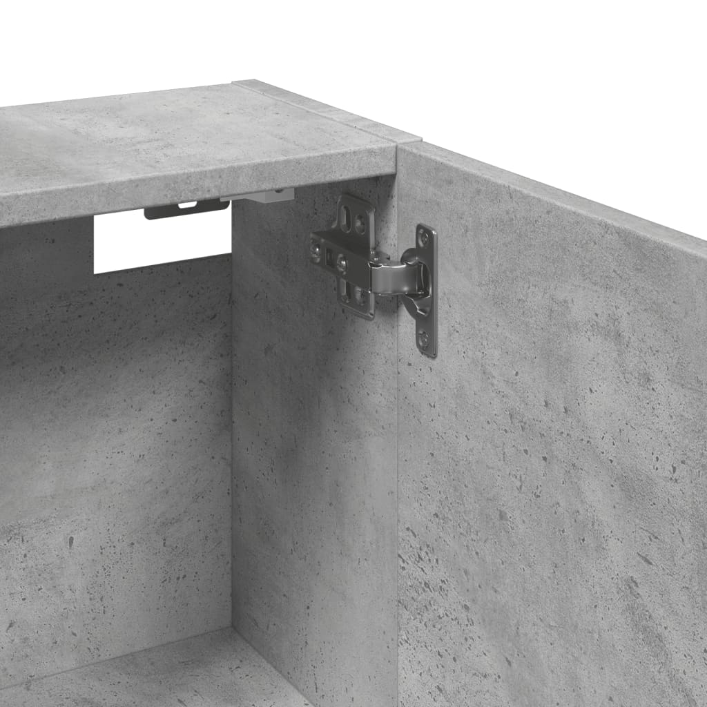 Badkamerkast wandgemonteerd 32x20x67 cm betongrijs is nu te koop bij PeponiXL, paradijselijk wonen!