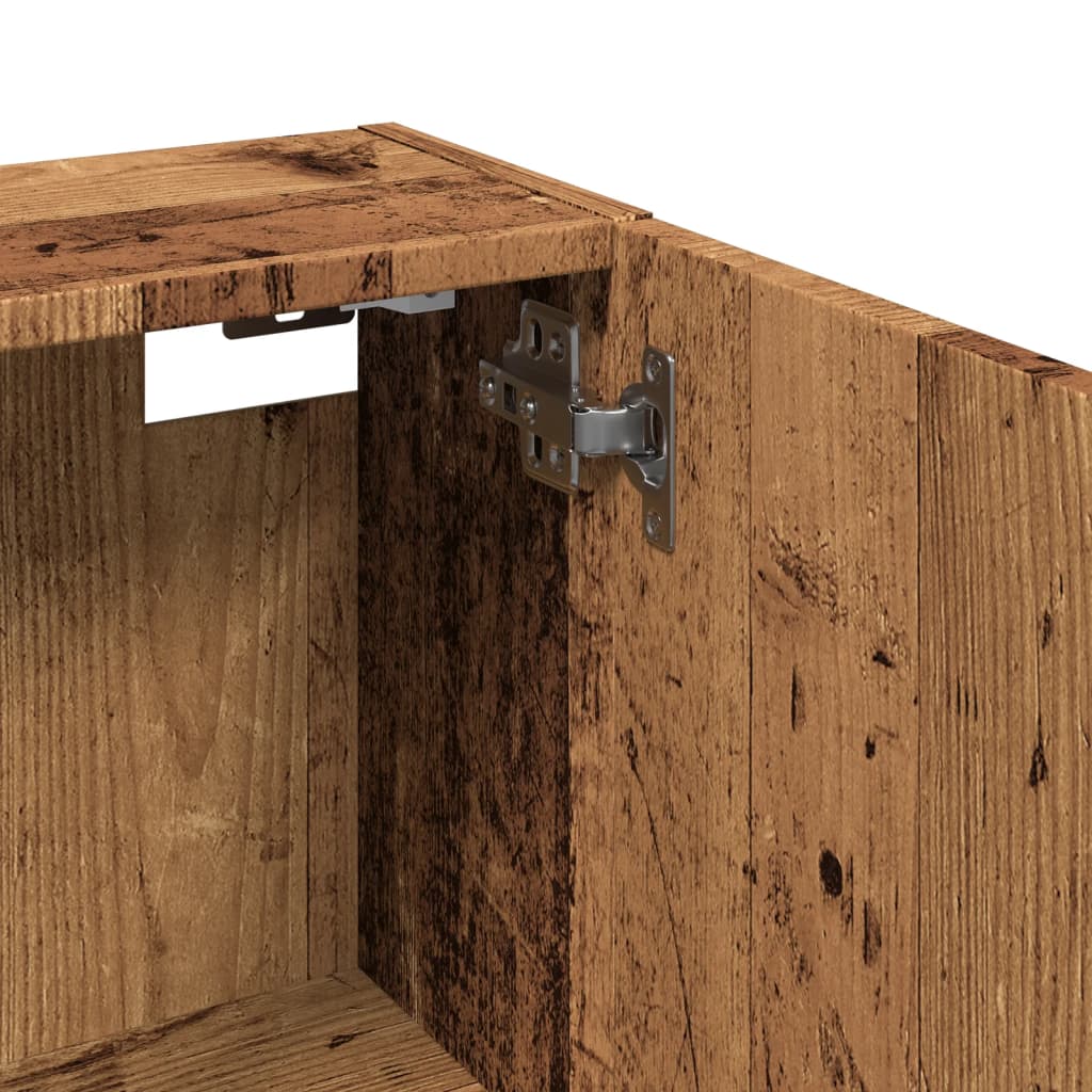 Badkamerkast wandgemonteerd 32x20x67 cm oud houtkleurig is nu te koop bij PeponiXL, paradijselijk wonen!