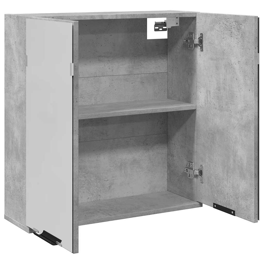 Badkamerspiegelkast 64x20x66,5 cm bewerkt hout betongrijs is nu te koop bij PeponiXL, paradijselijk wonen!