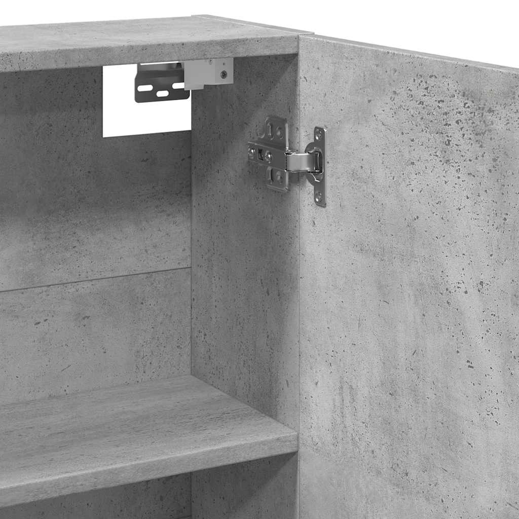 Badkamerspiegelkast 64x20x66,5 cm bewerkt hout betongrijs is nu te koop bij PeponiXL, paradijselijk wonen!