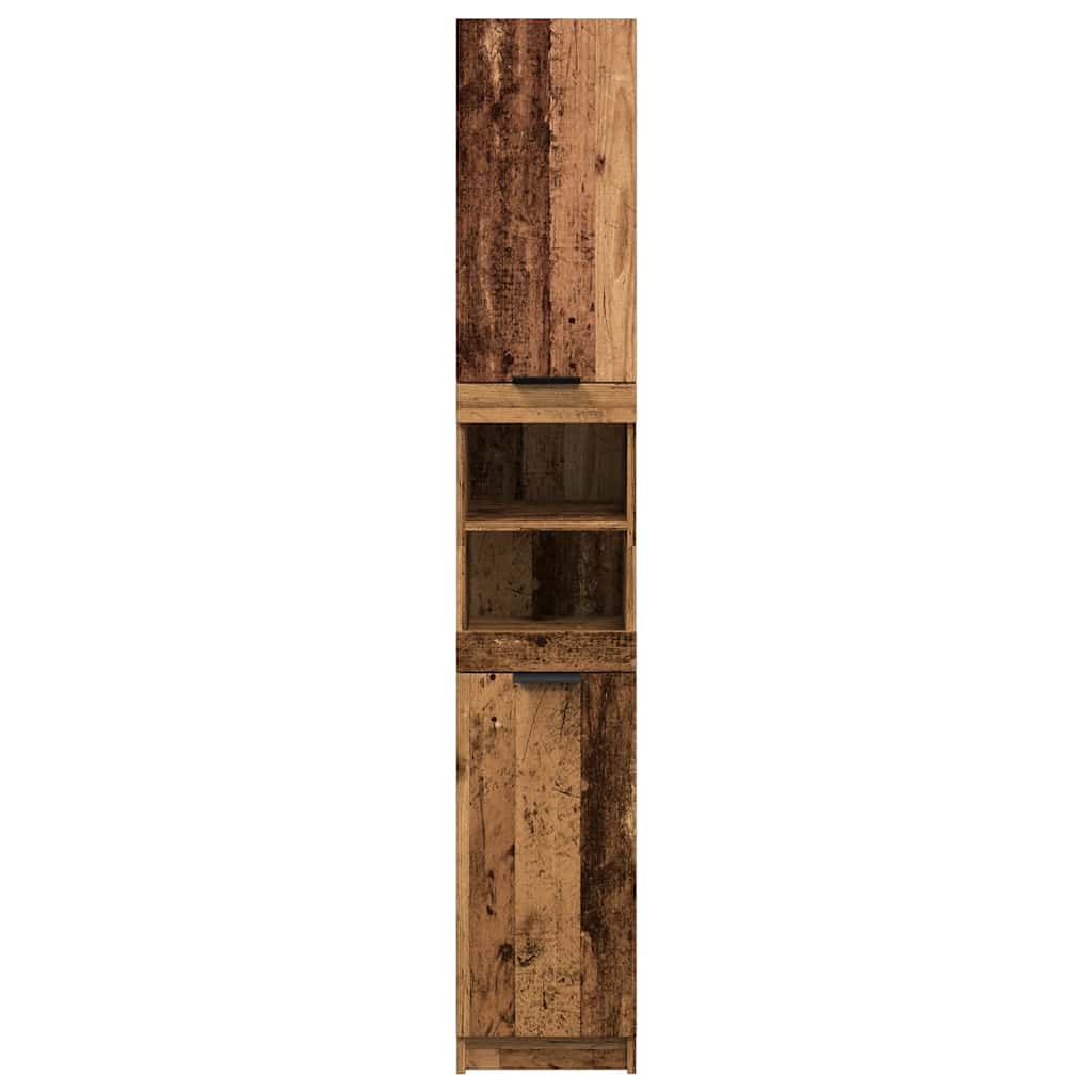Badkamerkast 32x34x188,5 cm bewerkt hout oud houtkleurig is nu te koop bij PeponiXL, paradijselijk wonen!