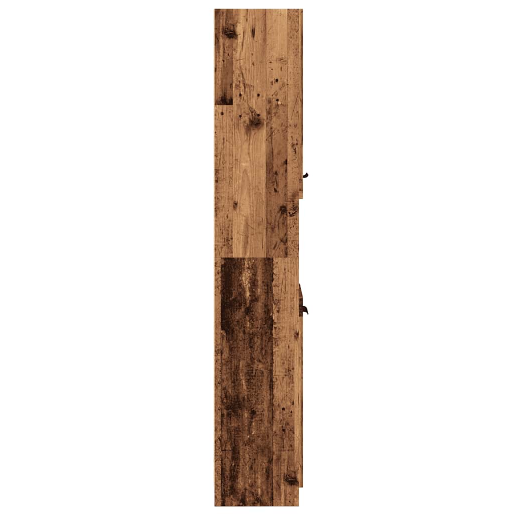 Badkamerkast 32x34x188,5 cm bewerkt hout oud houtkleurig is nu te koop bij PeponiXL, paradijselijk wonen!