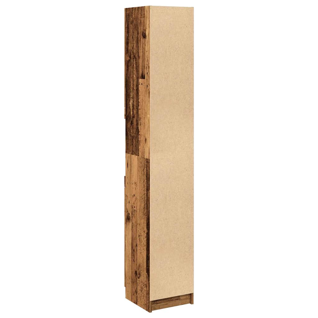 Badkamerkast 32x34x188,5 cm bewerkt hout oud houtkleurig is nu te koop bij PeponiXL, paradijselijk wonen!