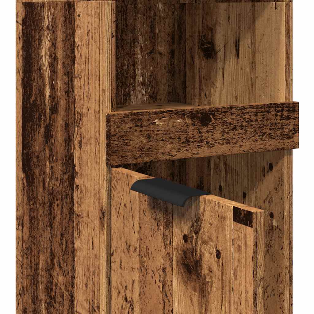 Badkamerkast 32x34x188,5 cm bewerkt hout oud houtkleurig is nu te koop bij PeponiXL, paradijselijk wonen!