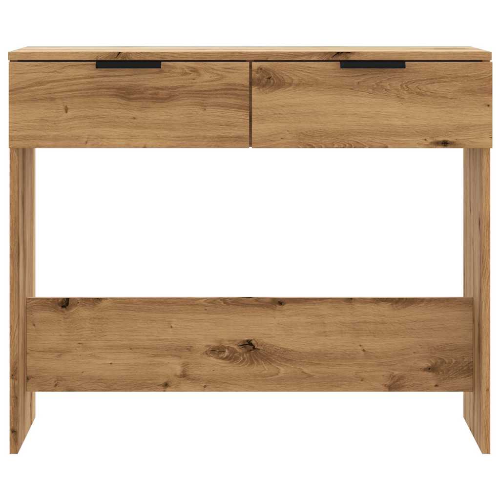 Wandtafel 90x36x75 cm bewerkt hout artisanaal eikenkleurig is nu te koop bij PeponiXL, paradijselijk wonen!