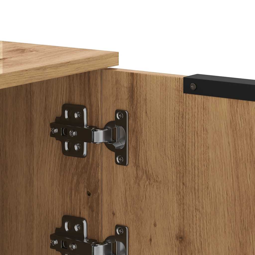 Tv-meubel 102x35x36,5 cm bewerkt hout artisanaal eikenkleur is nu te koop bij PeponiXL, paradijselijk wonen!