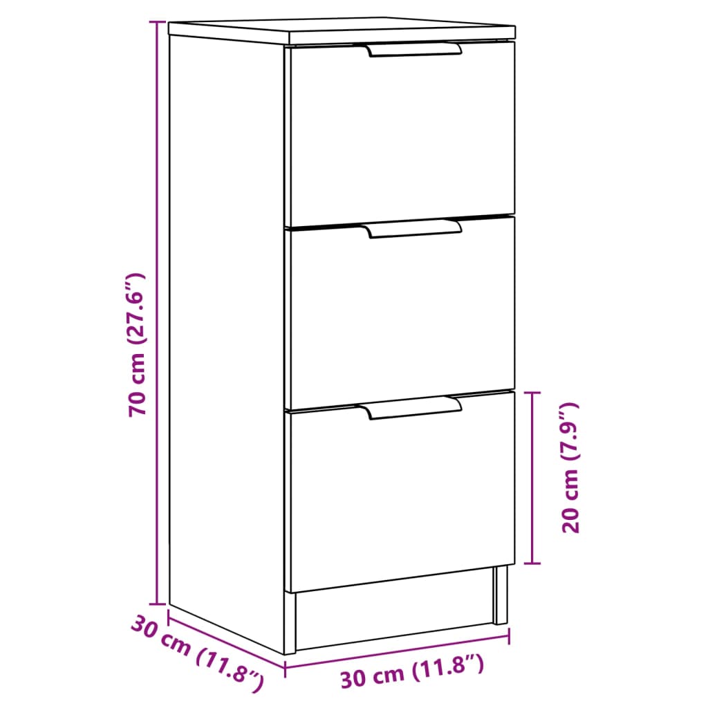 Dressoir 30x30x70 cm bewerkt hout oud houtkleurig is nu te koop bij PeponiXL, paradijselijk wonen!