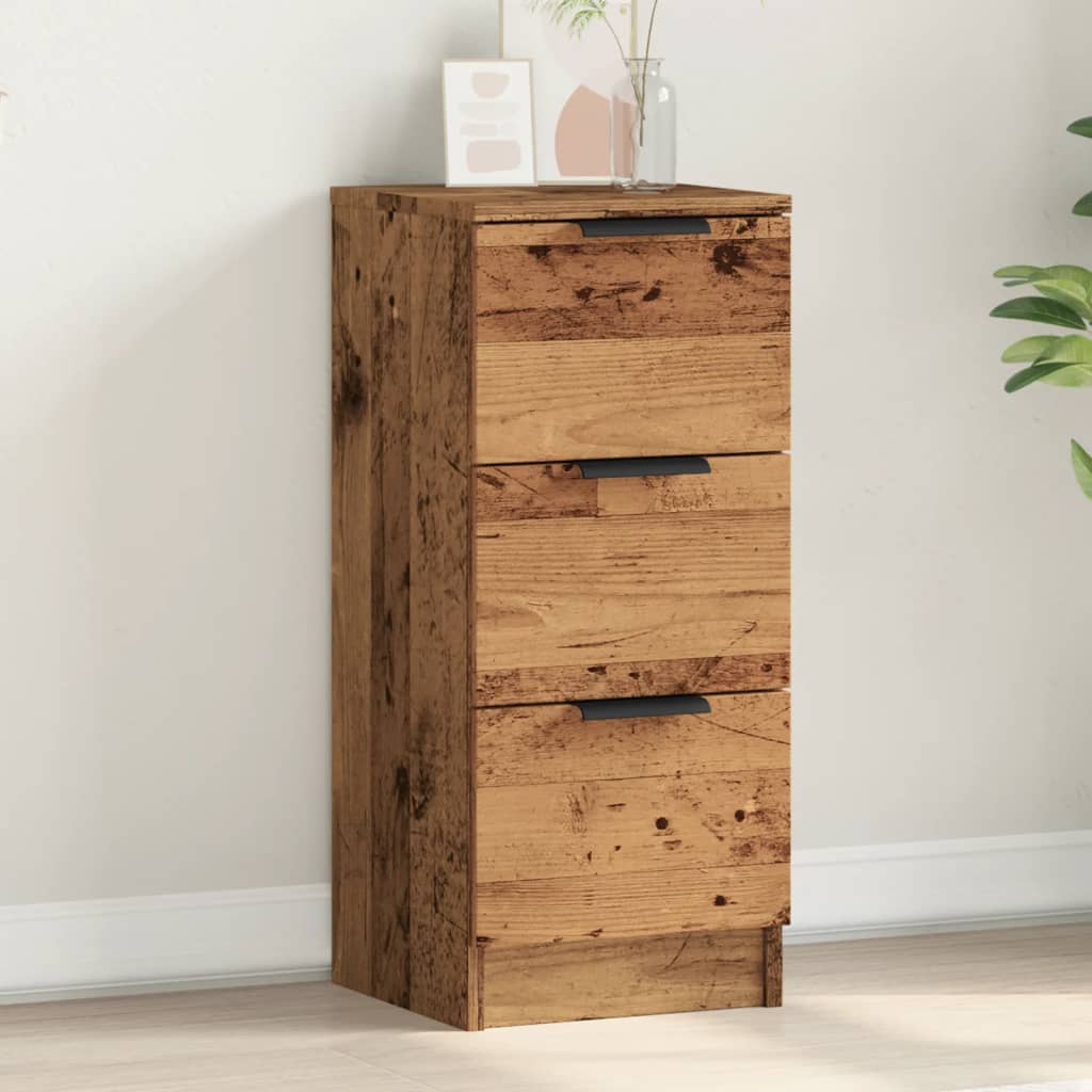 Dressoir 30x30x70 cm bewerkt hout oud houtkleurig is nu te koop bij PeponiXL, paradijselijk wonen!